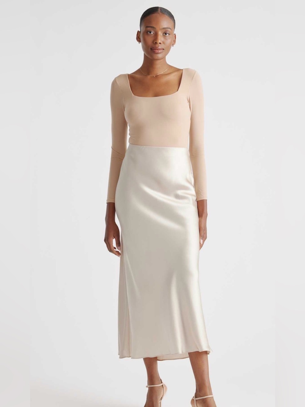 QUINCE 100% Washable silk maxi skirt